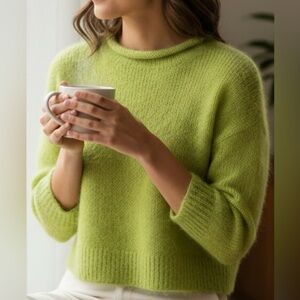 French inspired Olive Crew Neck Sweater brand new XXL